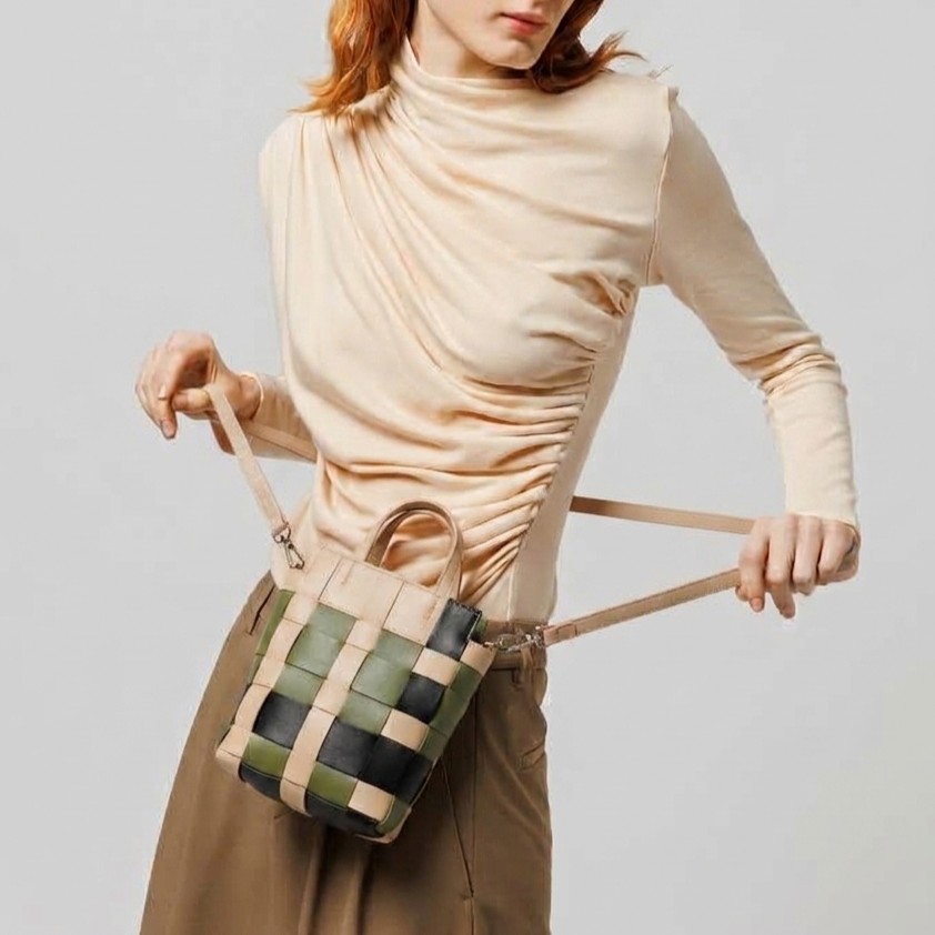 Intreccio Mini Crossbody Bag - multi moss